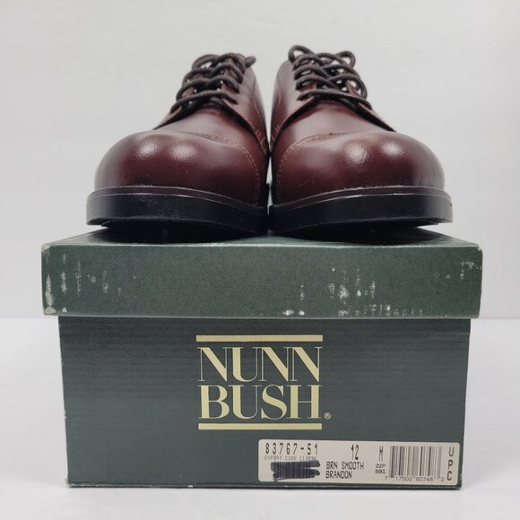Nunn Bush Men's Brown Cap Toe Leather Shoes 83767-51 US Size 12M NWB - Picture 2 of 10
